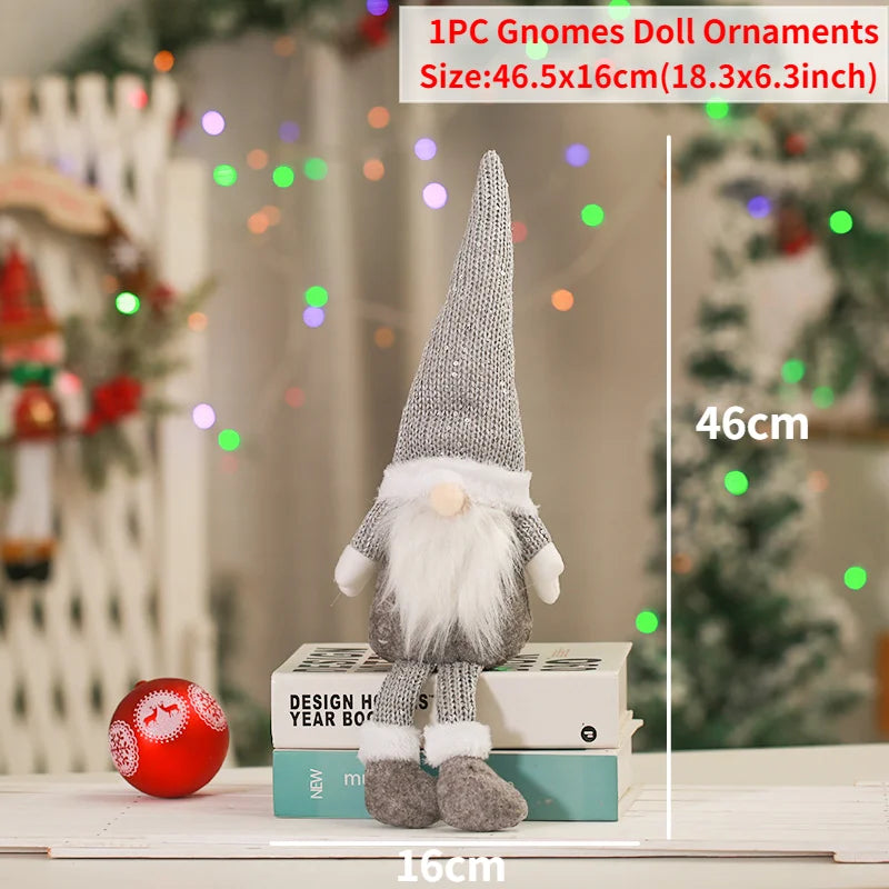 Gnomo de Navidad, muñeco sin rostro para adorno navideño