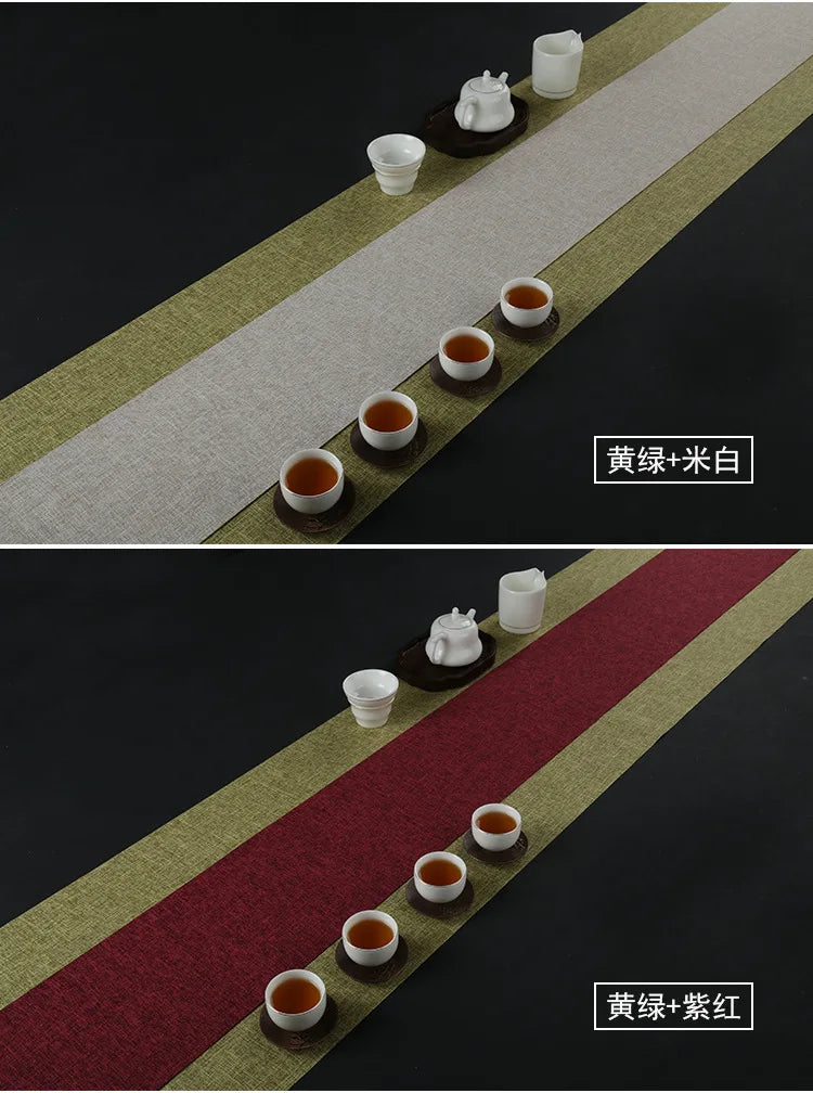 Camino de mesa de lino impermeable, para decoración de mesa