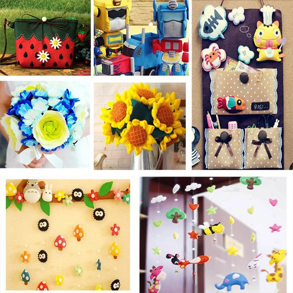 Tela de fieltro súper suave de 1,4mm de espesor, hoja no tejida de 30x30cm/20x90cm