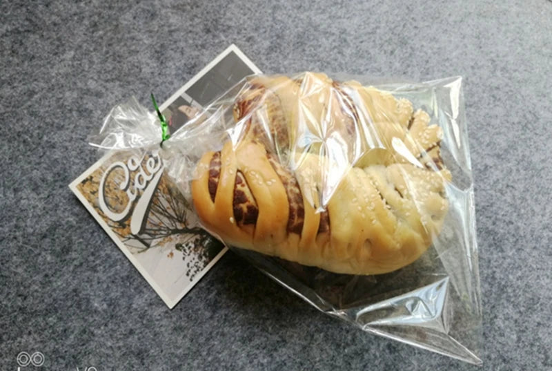 100 Bolsas de plástico transparente para dulces, galletas, pan, alimentos, etc., con alambre de cierre