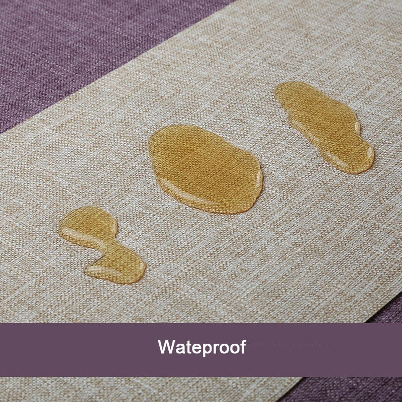 Camino de mesa de lino impermeable, para decoración de mesa