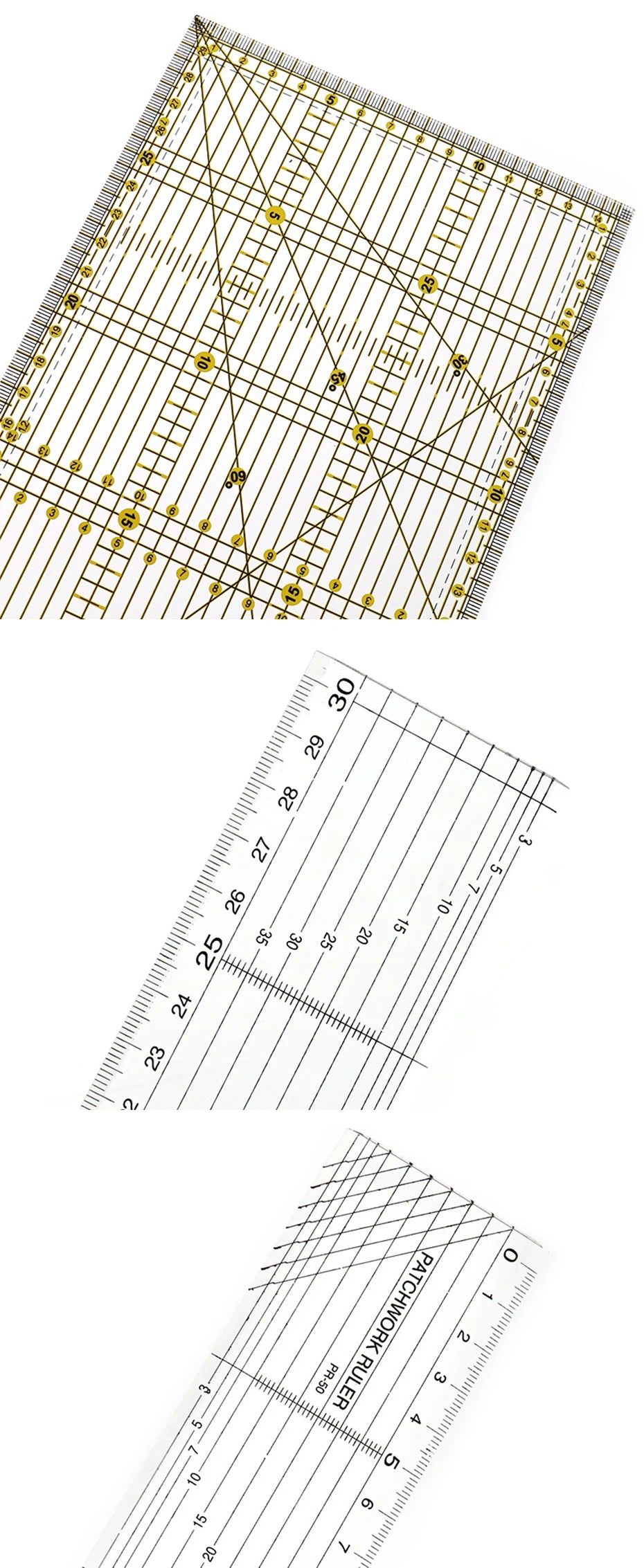 4 unids/set de reglas de costura, acrílicas