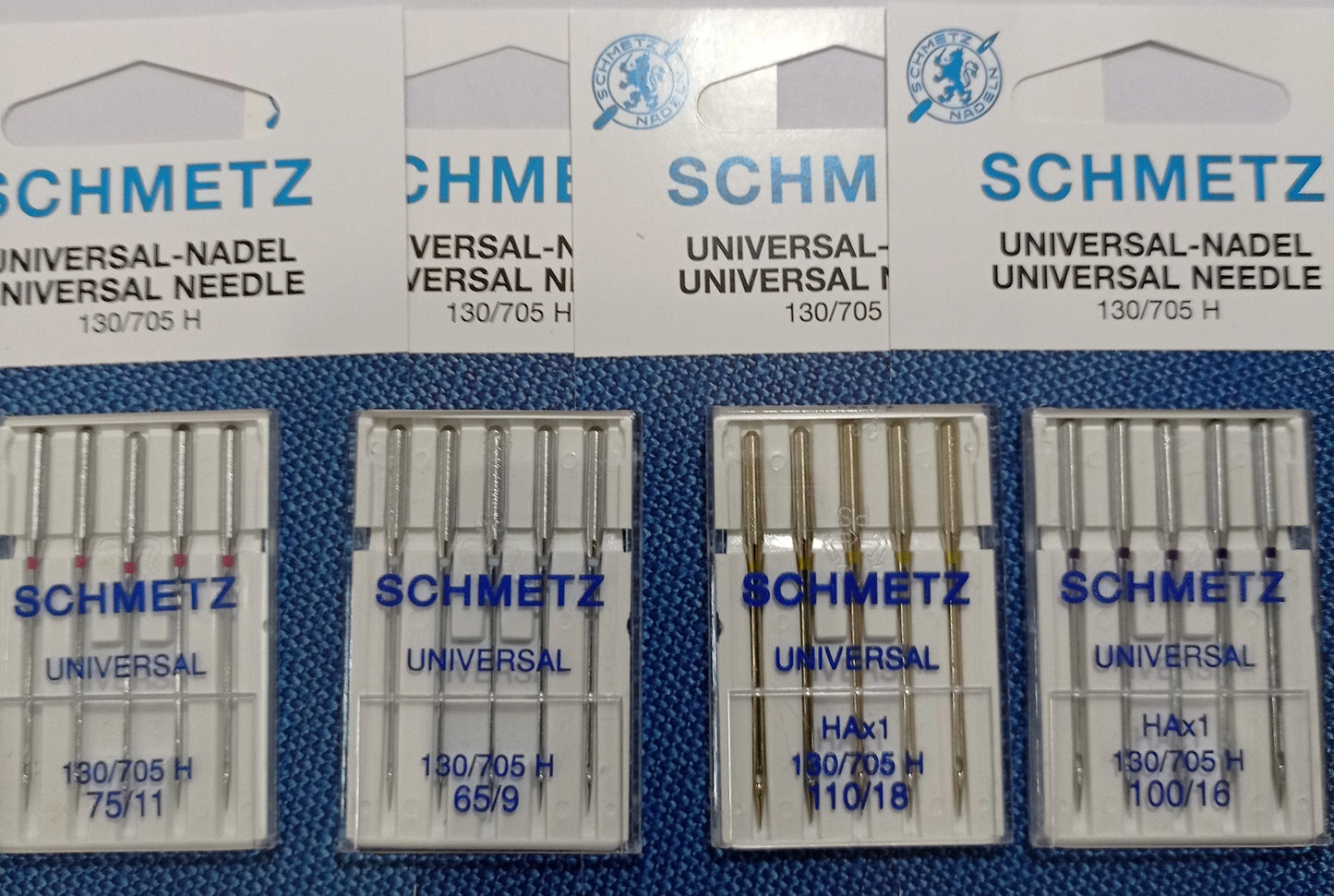 5 agujas UNIVERSAL SCHMETZ HA x 1,130/705H, tamaño 15x1 # 9 # 11 # 12 # 14 # 16 # 18