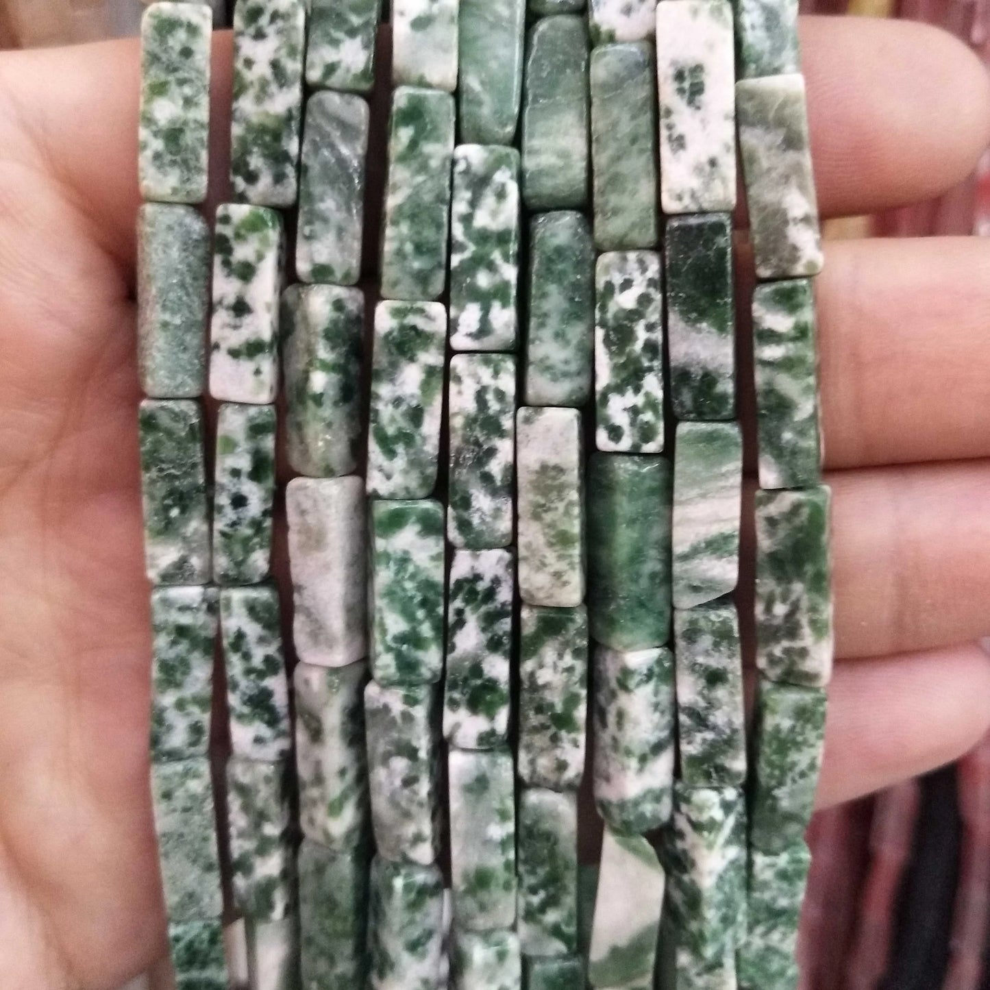 28PCS aprox. Piedra Natural cuadrada, Ojo de Tigre, lapislázuli, ágata, labradorita, jaspe, para fabricación de joyas 4*13mm