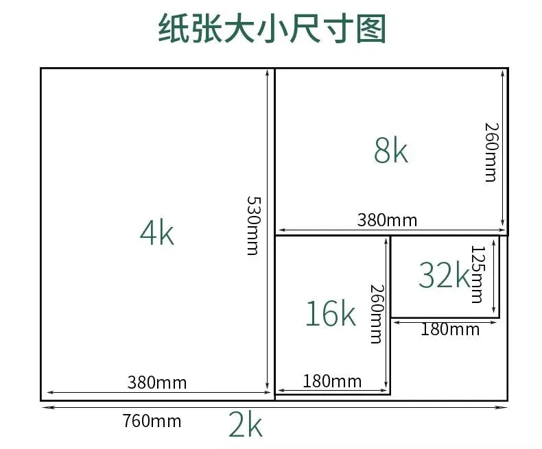 Baohong-Papel de acuarela para artistas, 100% algodón, 300g, 32K/16K/8K/4K