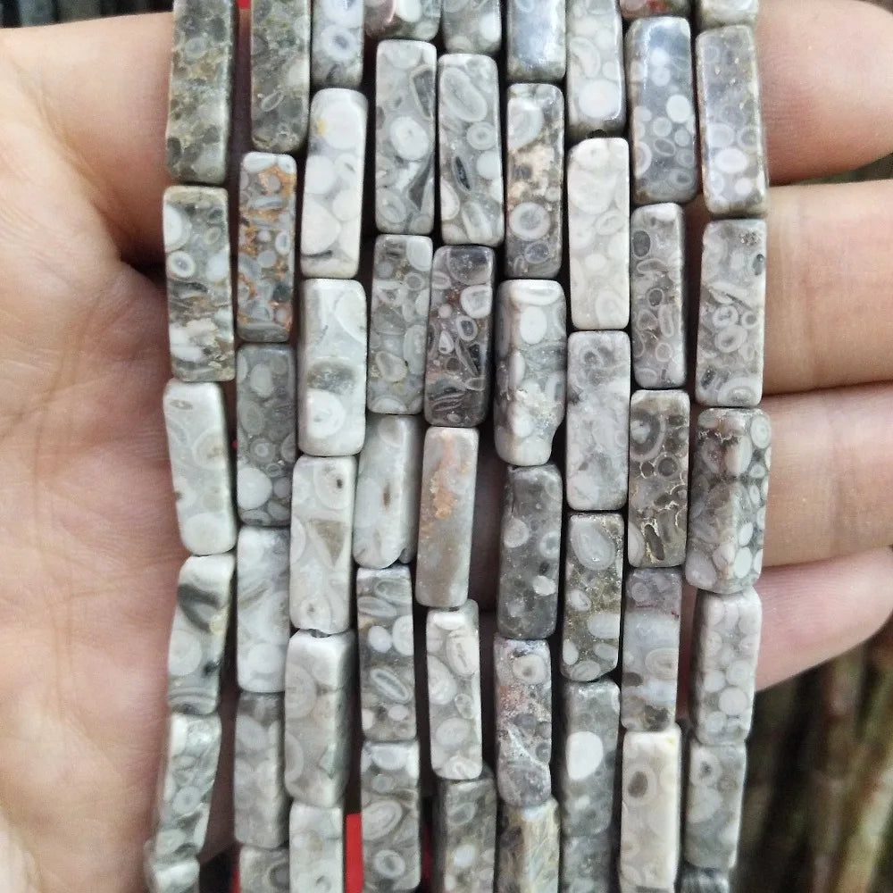 28PCS aprox. Piedra Natural cuadrada, Ojo de Tigre, lapislázuli, ágata, labradorita, jaspe, para fabricación de joyas 4*13mm