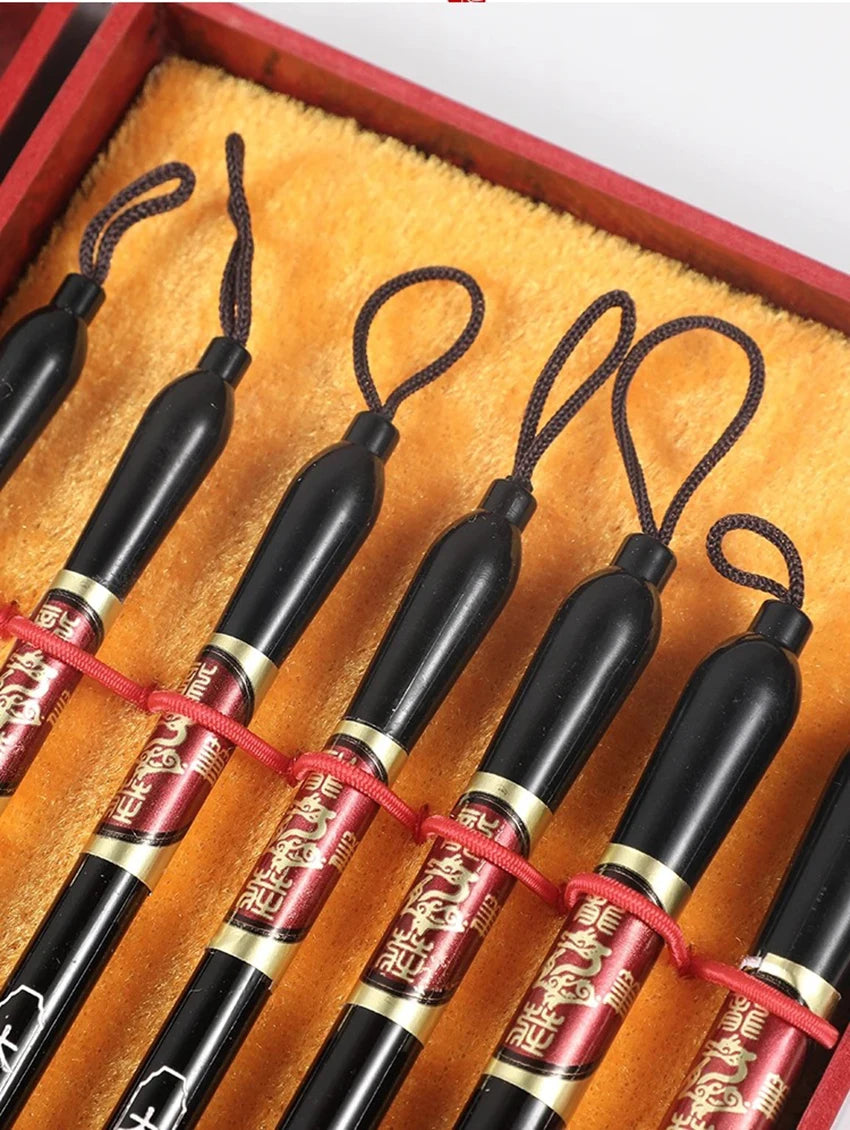 Pinceles para artistas, juego especial de pluma de caligrafía, práctica de escritura regular, 7 piezas por juego en caja de madera