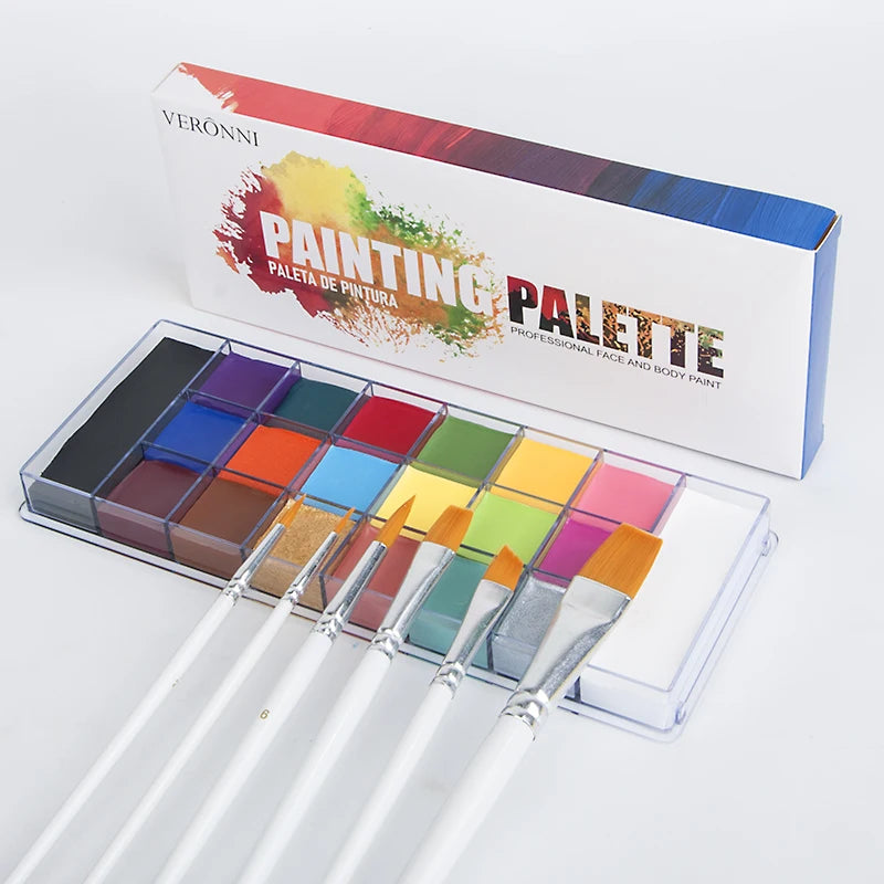 Paleta de pintura facial y corporal, pigmento cosmético para maquillaje