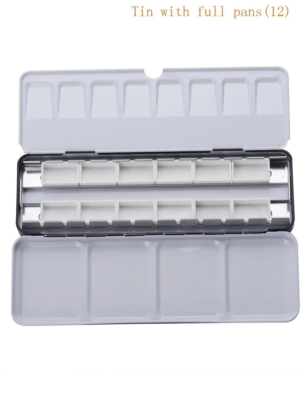 Caja vacía  de pintura de acuarela, paleta con 6/12/24 piezas, cubetas completas y 12/24/48 medias para pintura