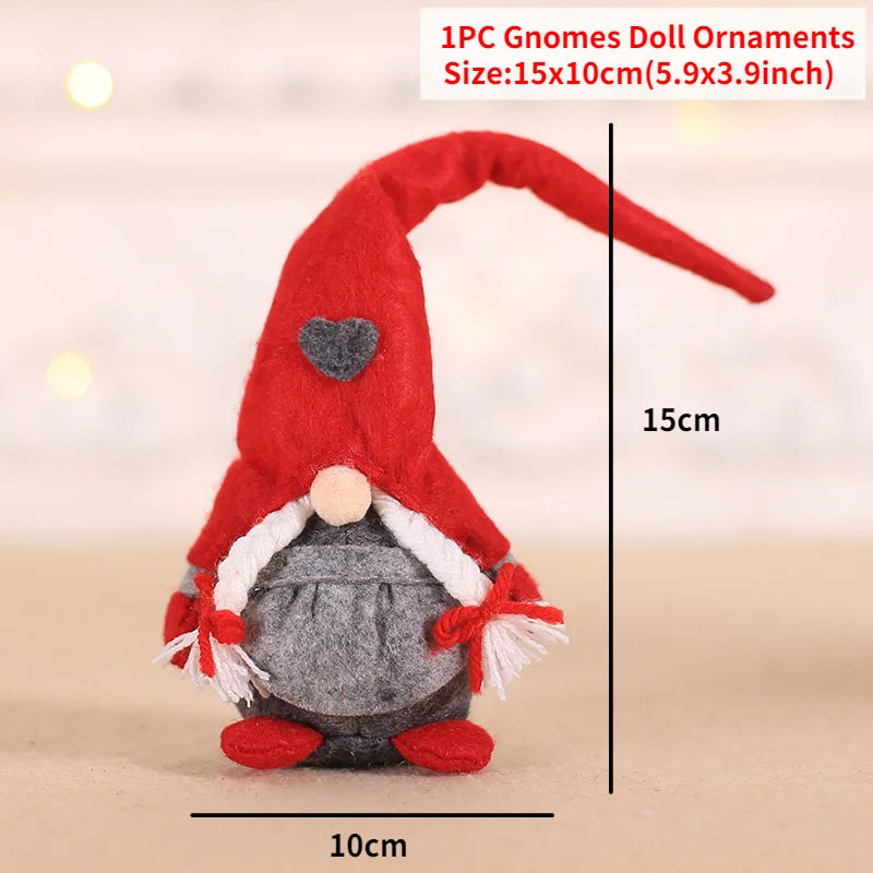 Gnomo de Navidad, muñeco sin rostro para adorno navideño