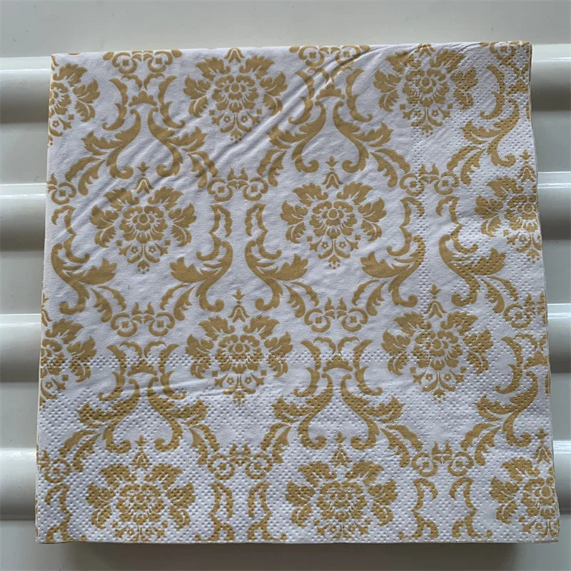 Decoupage-Servilletas de papel de flores, mariposas, 20 unidades