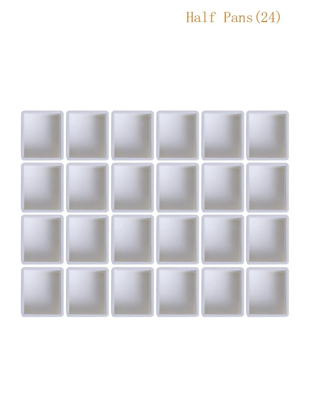 Caja vacía  de pintura de acuarela, paleta con 6/12/24 piezas, cubetas completas y 12/24/48 medias para pintura