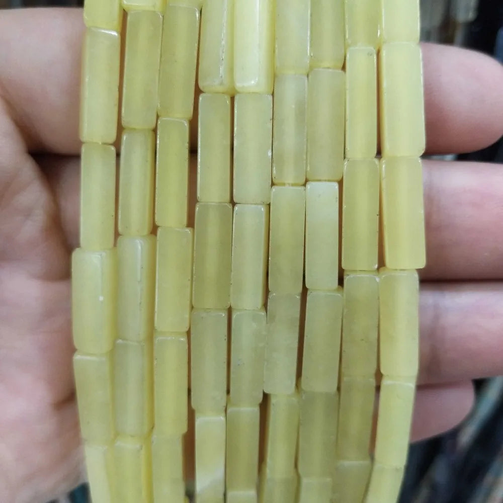 28PCS aprox. Piedra Natural cuadrada, Ojo de Tigre, lapislázuli, ágata, labradorita, jaspe, para fabricación de joyas 4*13mm