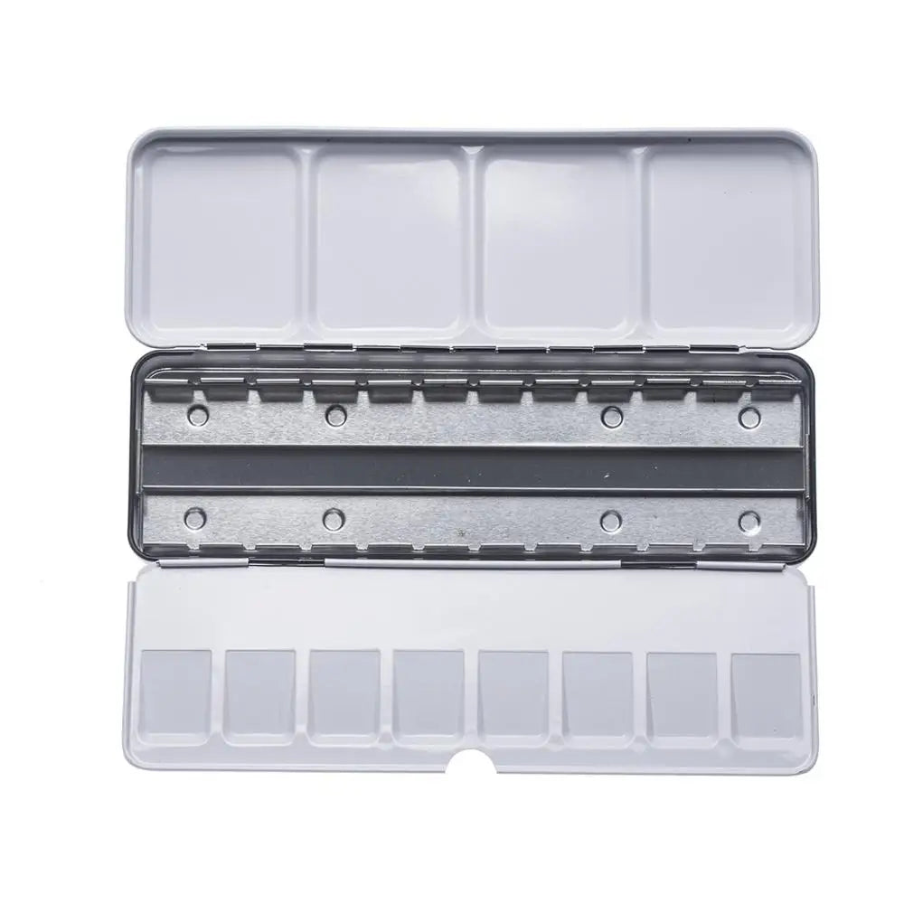 Caja vacía  de pintura de acuarela, paleta con 6/12/24 piezas, cubetas completas y 12/24/48 medias para pintura