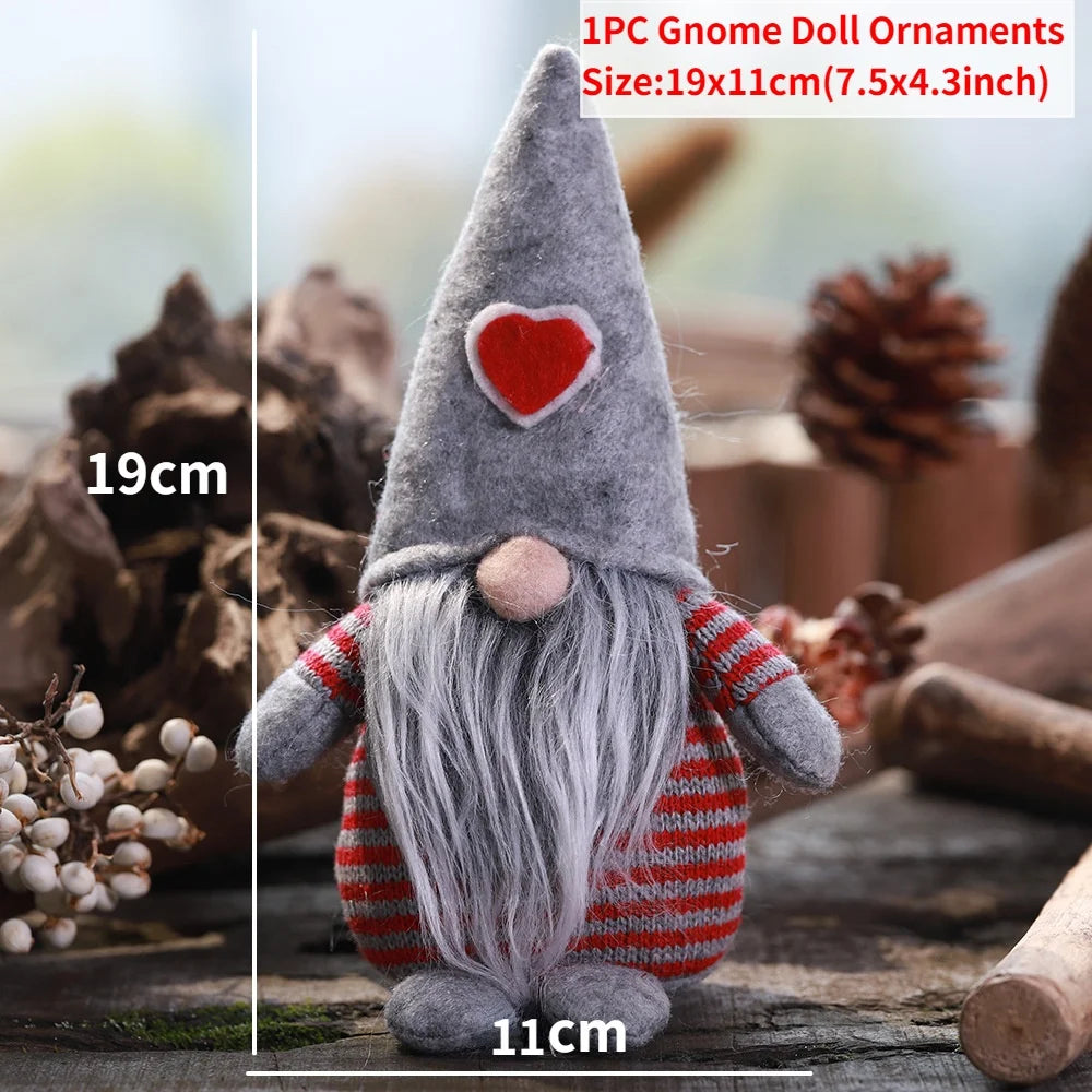 Gnomo de Navidad, muñeco sin rostro para adorno navideño