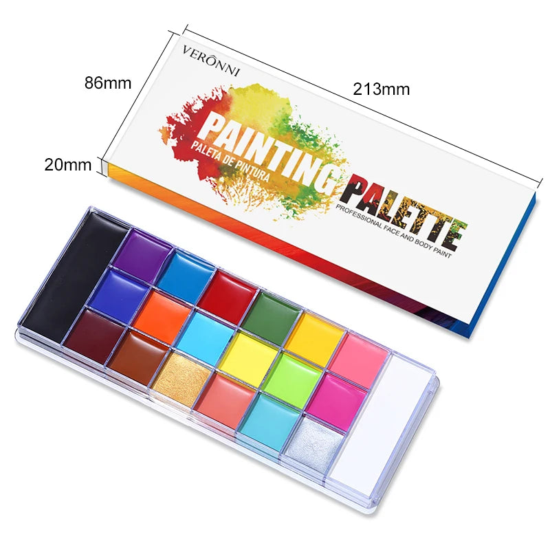 Paleta de pintura facial y corporal, pigmento cosmético para maquillaje
