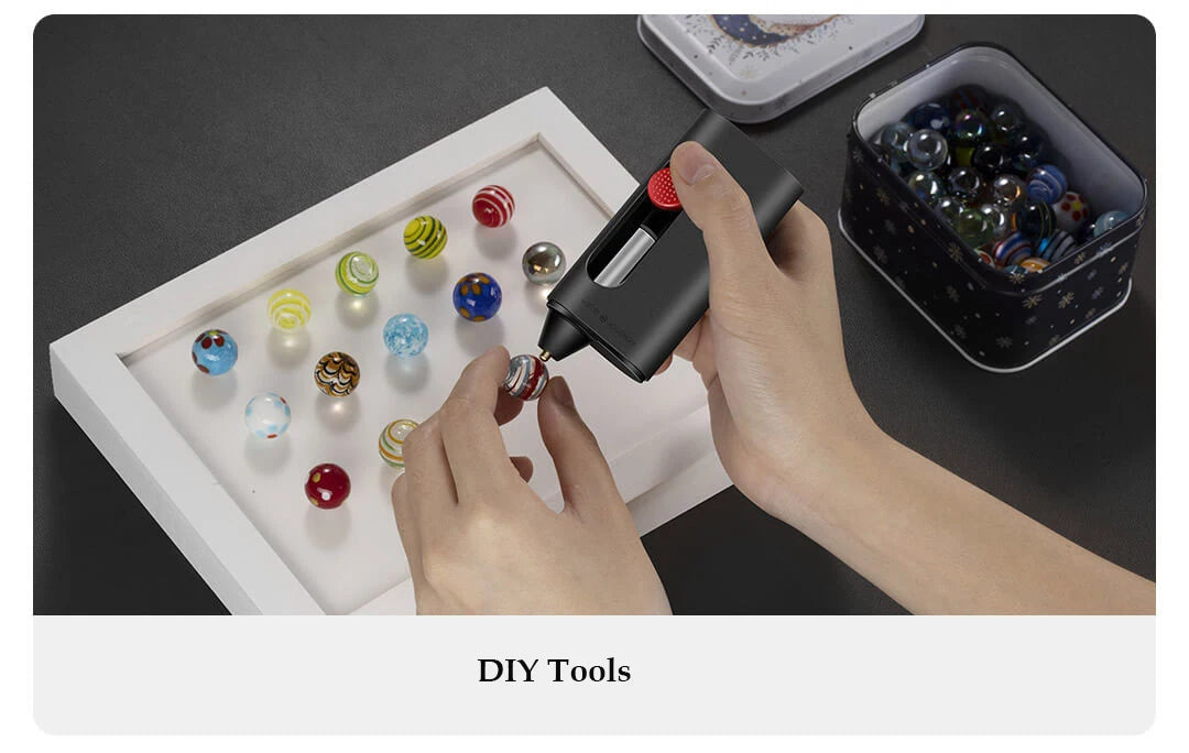 Wowstick-lápiz de pegamento eléctrico inalámbrico para manualidades, para pegamento de fusión en caliente recargable tipo C, 2000mAh, con 20 piezas