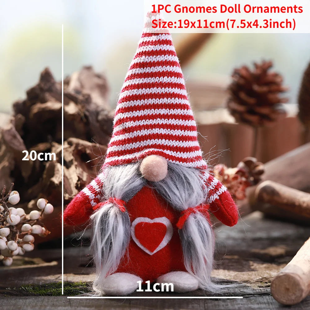 Gnomo de Navidad, muñeco sin rostro para adorno navideño