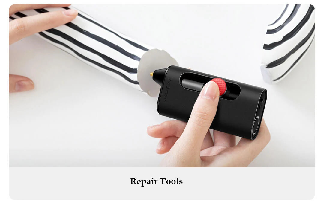 Wowstick-lápiz de pegamento eléctrico inalámbrico para manualidades, para pegamento de fusión en caliente recargable tipo C, 2000mAh, con 20 piezas