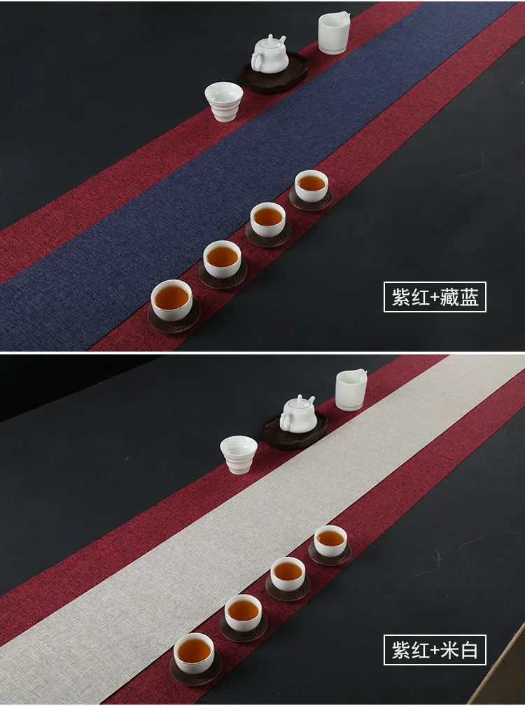 Camino de mesa de lino impermeable, para decoración de mesa