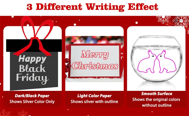 Rotuladores brillantes, bolígrafos de contorno para dibujar y escribir con purpurina 12/24