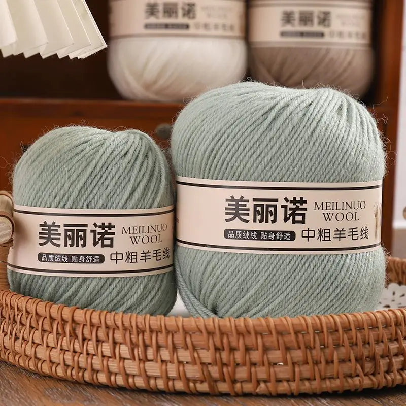 500 g/set de lana merina de 4 capas para tejer a mano