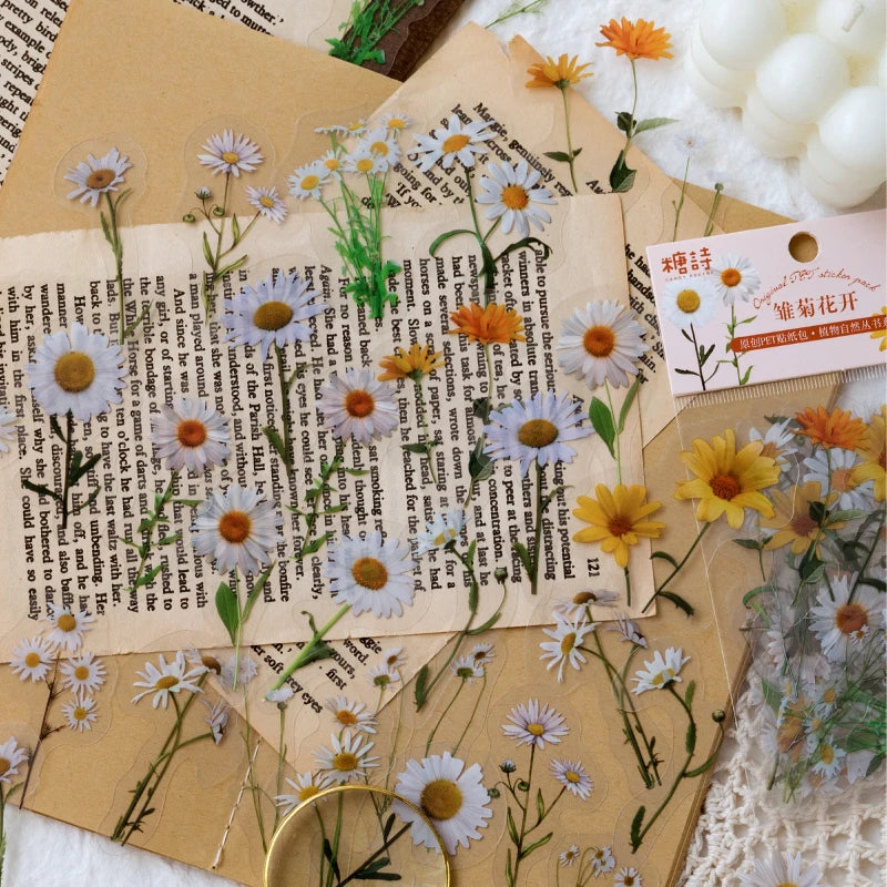 Colección de plantas de 40 piezas, stickers de hoja verde para decoración