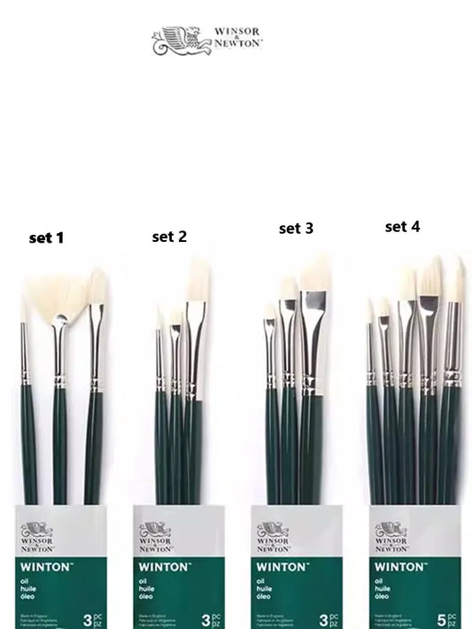 Pincel para óleo Winsor & Newton Winton, mango largo, paquete de 5