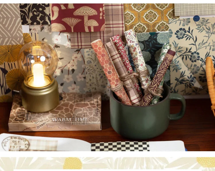 60 uds. de patrones florales artísticos, retro, creatividad hecha a mano