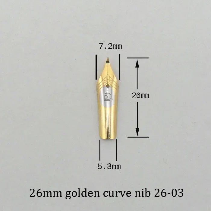 Puntas universales de 26mm y 31,5mm, piezas de puntas para pluma estilográfica compatibles con Hero Picasso Jinhao, puntas de repuesto