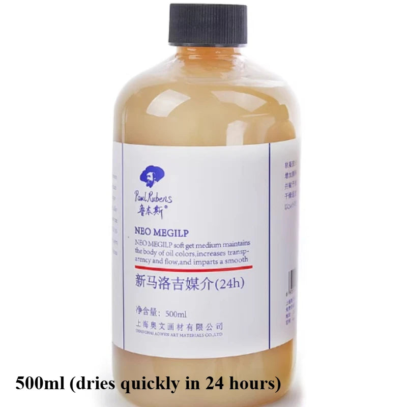 Resina Alquídica de 100/250/500 ml, Medium para Pintura Artística, Solvente para Mezclar Colores en Pintura al Óleo, de Secado Rápido y Lento
