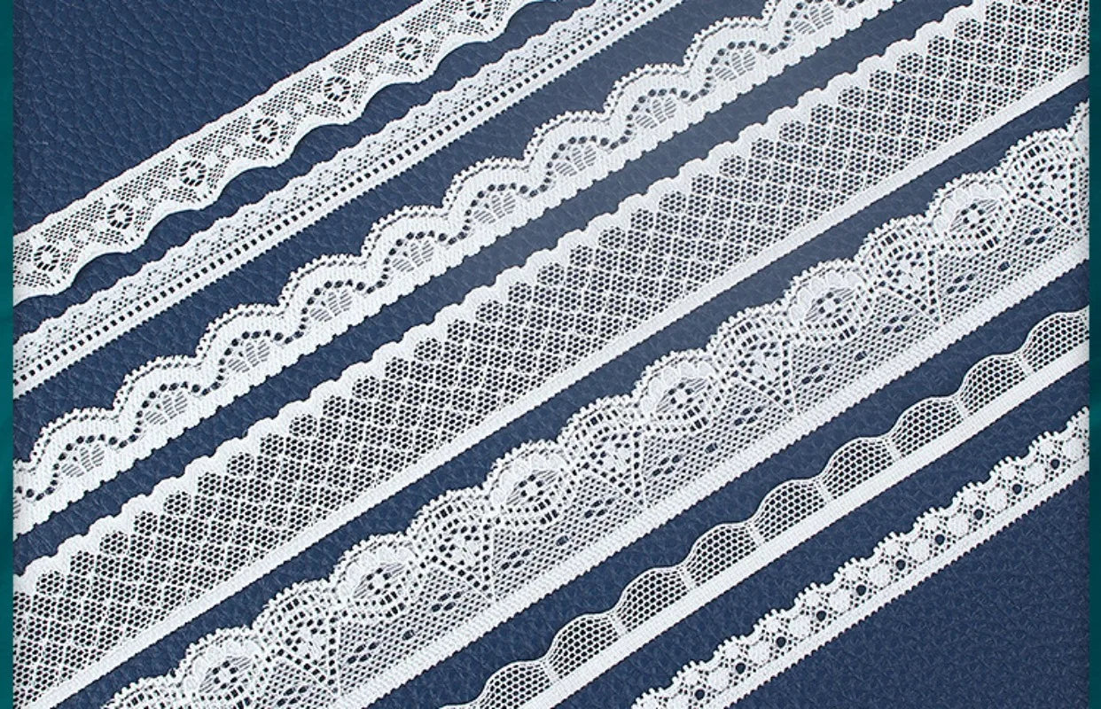 Accesorios de encaje blanco elástico, 1-2cm