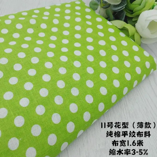 Tela estampada de algodón puro por metros, textil fino, transpirable, Verde