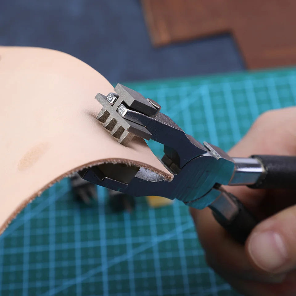 Herramienta de perforación de agujeros para artesanía de cuero, de alicates, 1 ud.