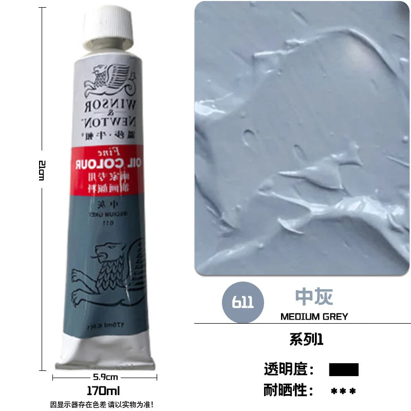 WINSOR & NEWTON-pintura al óleo de 170ml., tamaño grande