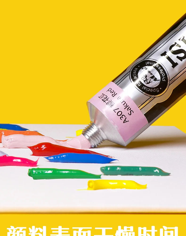 Pintura al óleo de un solo tubo de 170ML, pintura opaca multicolor de alta cobertura, pintura profesional, boceto, pigmento de secado rápido
