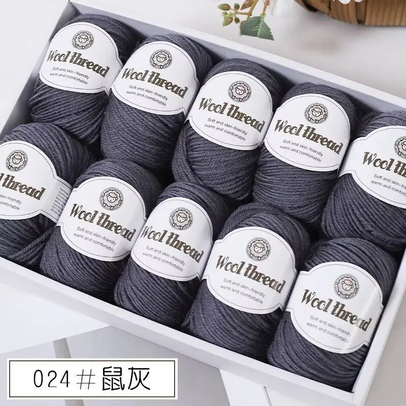 500 g/set (10 unidades de 50g) de  lana merino lisa