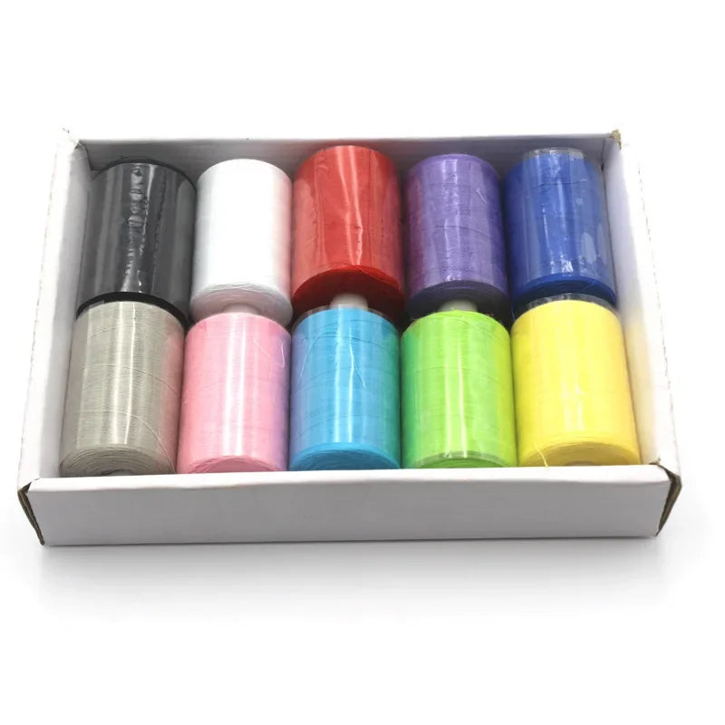 Kit de carretes de hilo de coser de poliéster, para coser a mano y a máquina, 1/10/12 colores