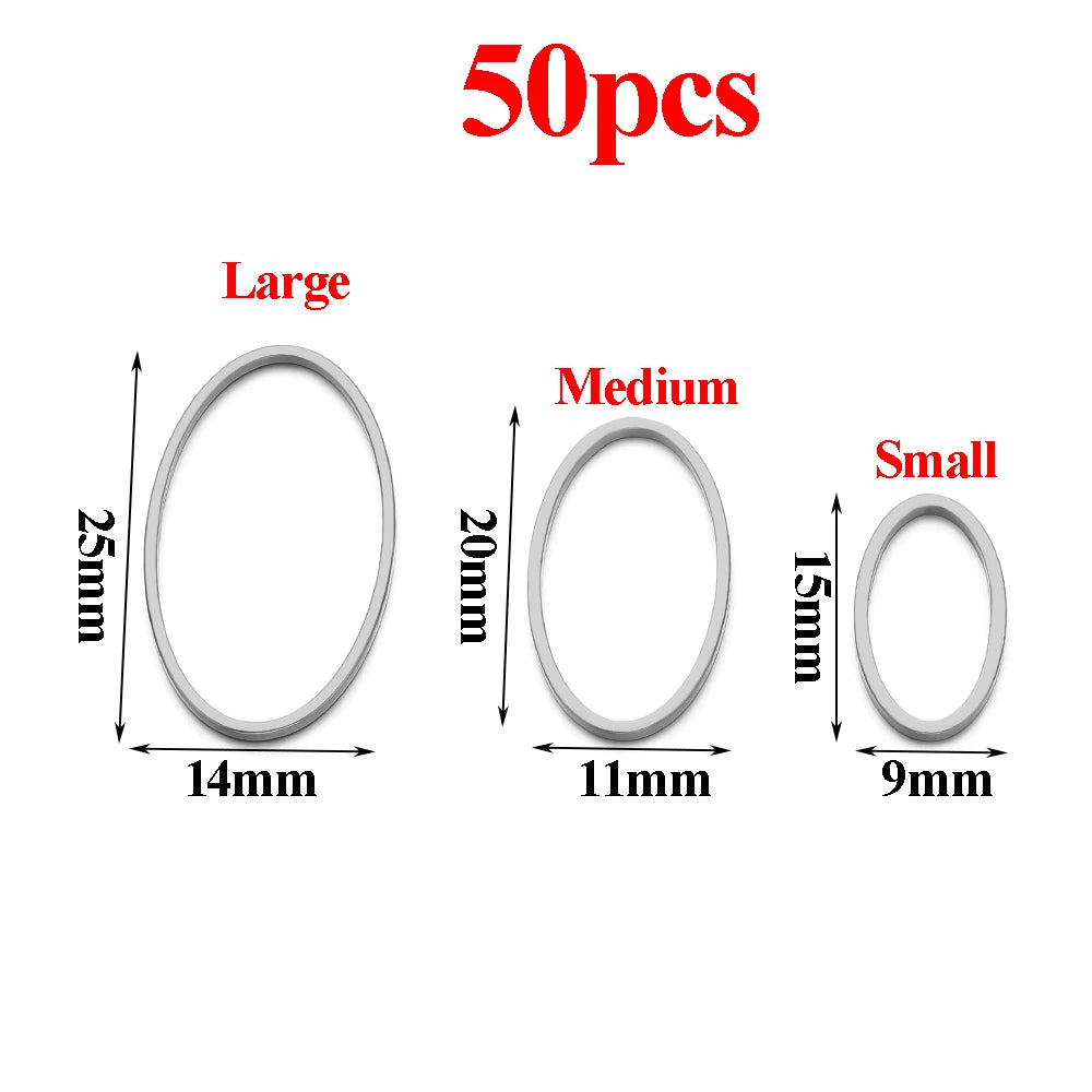 Pendientes de acero inoxidable dorado y plateado al vacío, suministros para hacer joyas de bisel, a granel, 20-50 Uds.