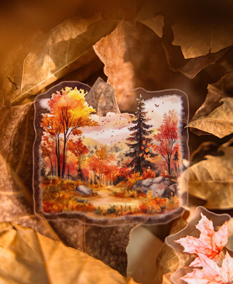 30 hojas de pegatinas de vida otoñal, Material decorativo creativo