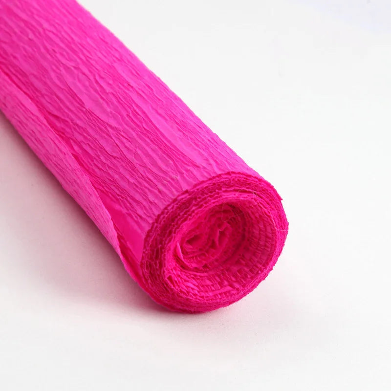 Rollo de papel crepé de colores de 50x250cm.