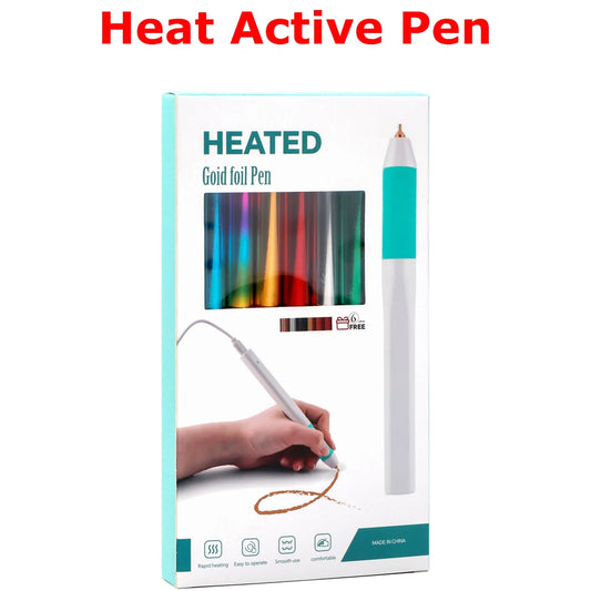 Bolígrafo de calor activo, juego de rollos de papel de aluminio 6 uds., punta de 0,8/1,5mm, mango delgado, agarre resistente al calor, 1 ud.