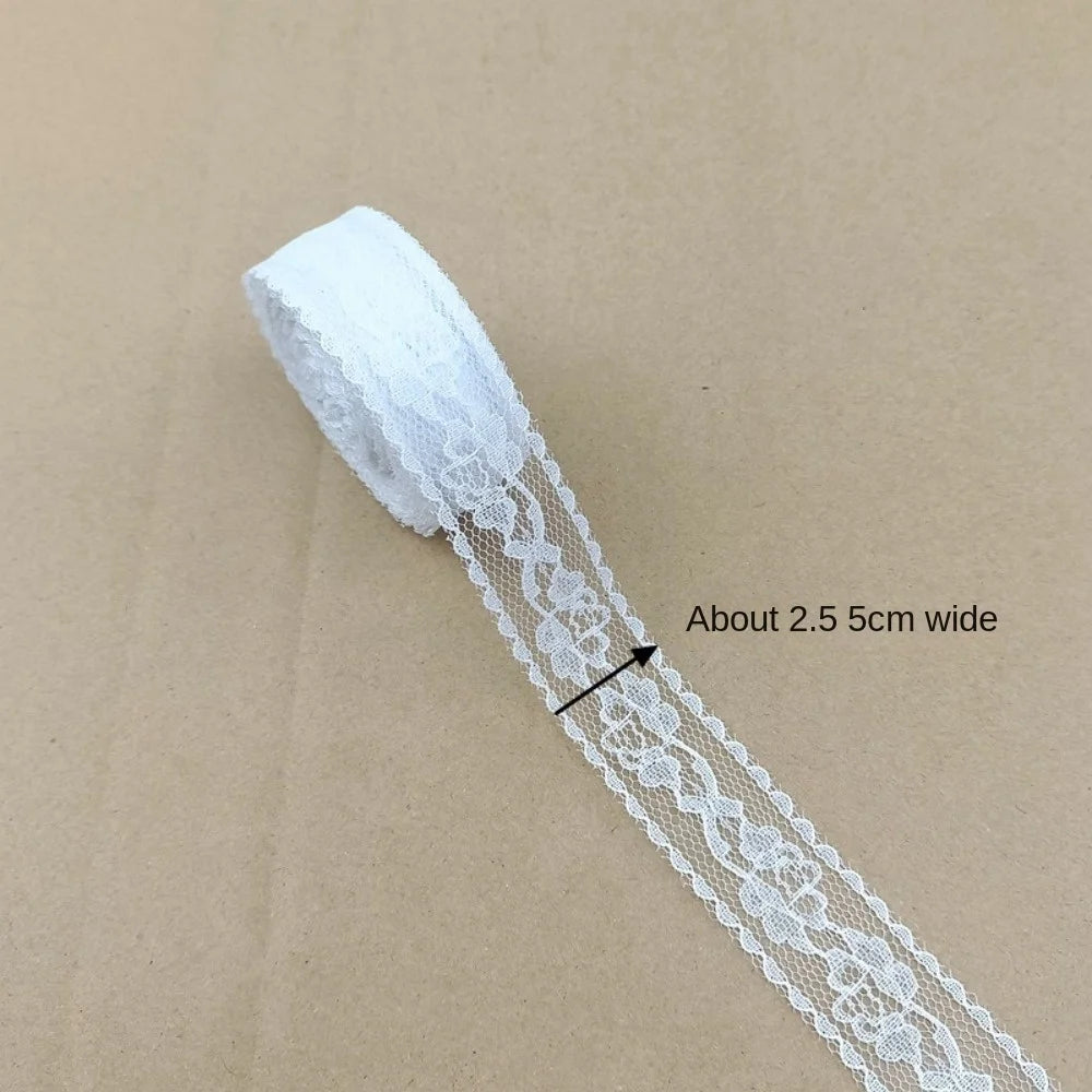 Encaje blanco, cinta de costura de encaje bordada