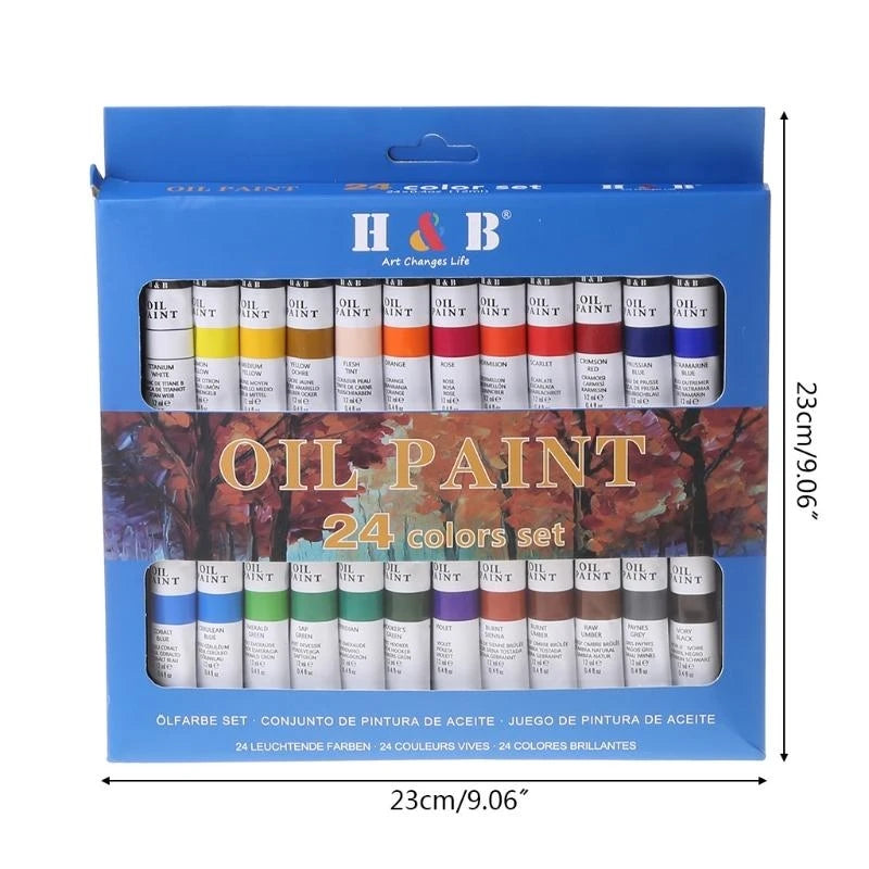 24 Colores Profesional Pintura óleo pintura pigmento dibujo