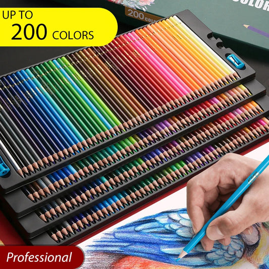 48/72/120/150/200 colores lápices de colores profesionales. juego de dibujo de acuarela de plomo