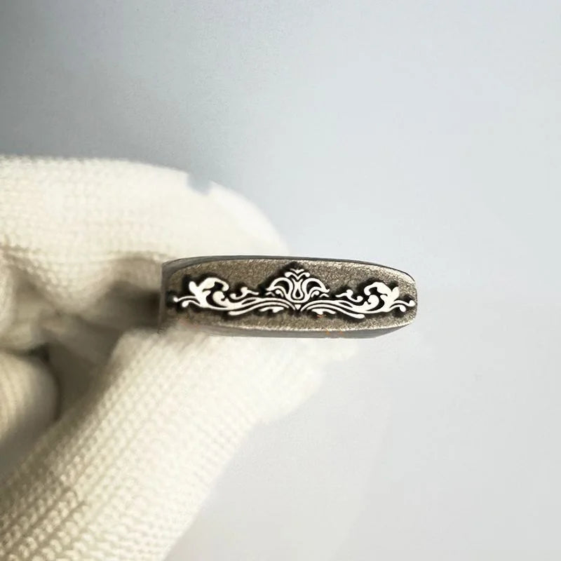 Sellos de joyería con patrón, de acero, troqueles de grabado para pulsera de oro y plata.