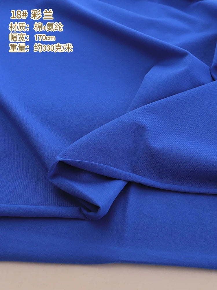 170x50cm 95% algodón 5% LICRA tejido de Jersey hacer ropa deportiva de primavera y verano, tela de alta elasticidad 330 g/m