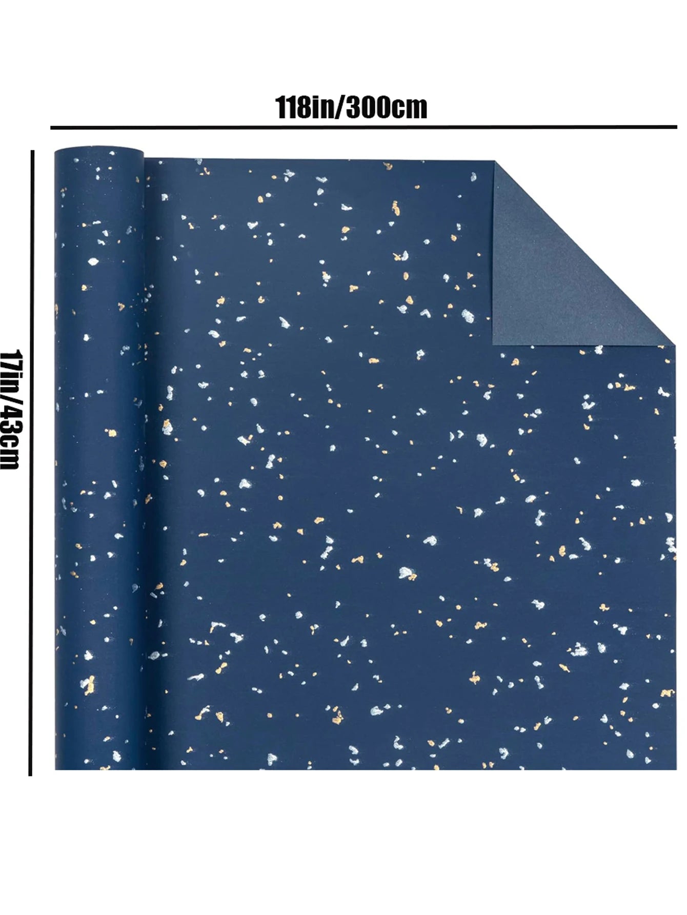 1 rollo de papel de regalo para fiesta de Navidad de 43 cm x 3,00 mts