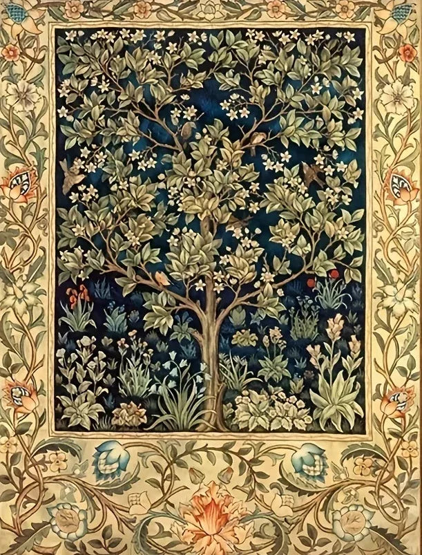 Kits de punto de cruz, paisaje de árbol, 11CT, hilo de algodón, lienzo impreso