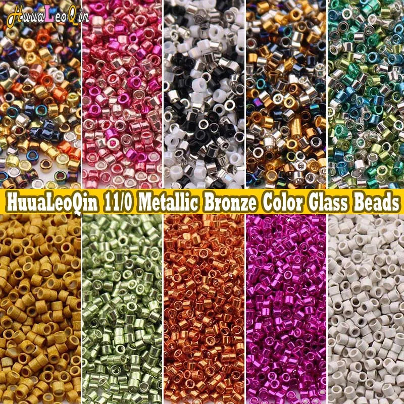Cuentas de cristal de Colores metálico genérico, 1000 a 2000 piezas